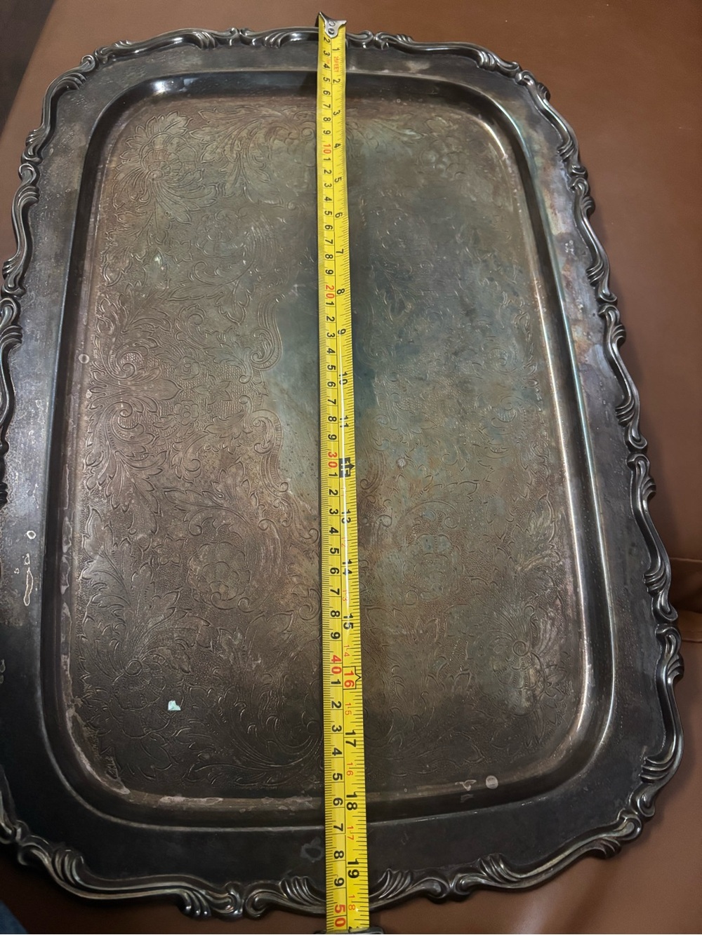 Oneida USA Silver Waiter Large Platter Tray - Picture 6 of 7